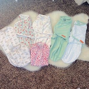 Baby girl swaddles bundle